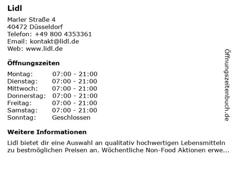 lidl düsseldorf derendorf öffnungszeiten